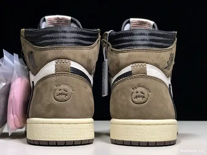 Bmlin shoes OG CD4487 x - Air 100 Scott 1 High Jordan Retro 'Mocha' Travis 0622